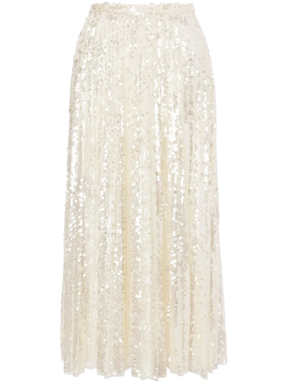 Sequin-Embellished Midi Skirt