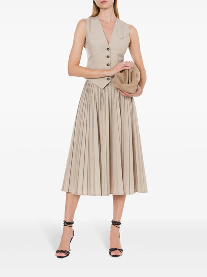 Pleated Midi Skirt