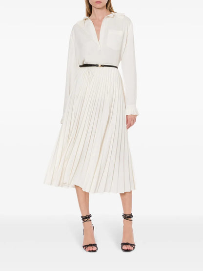 Pleated Midi Skirt