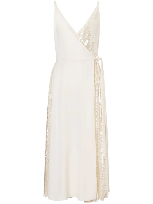 Sequinned Wrap Dress