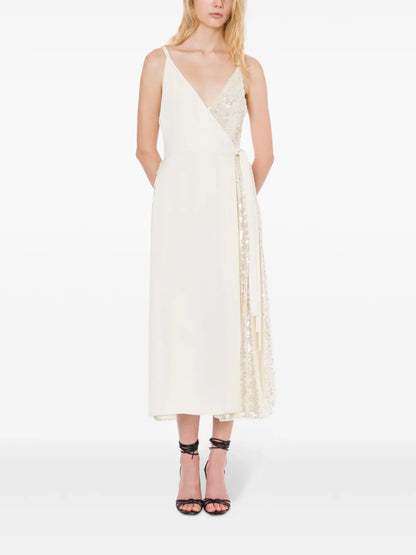 Sequinned Wrap Dress