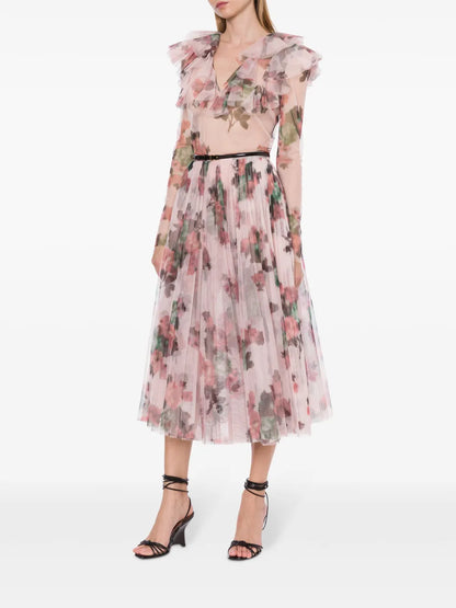 Floral-Print Blouse