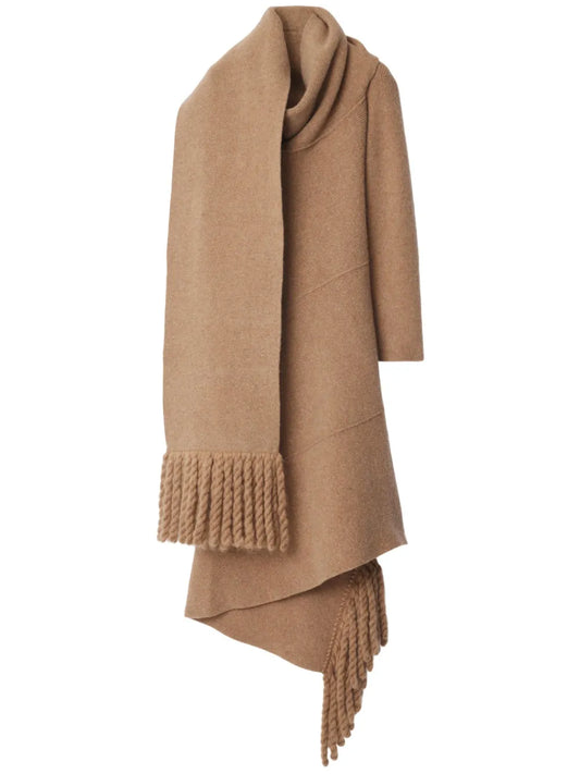 Wool Blend Scarf Dress