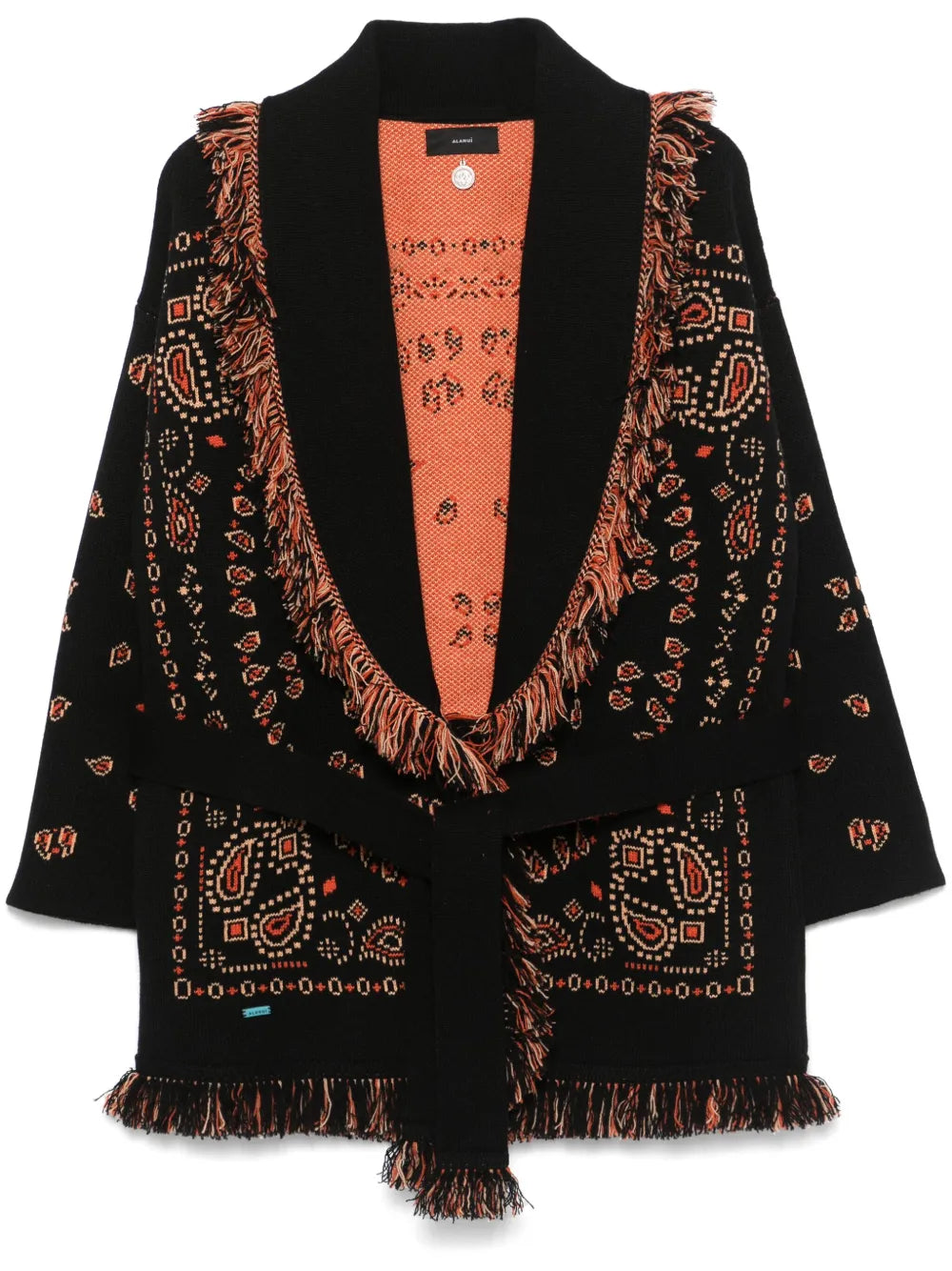 Bandana-Jacquard Cardigan