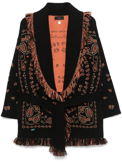Bandana-Jacquard Cardigan