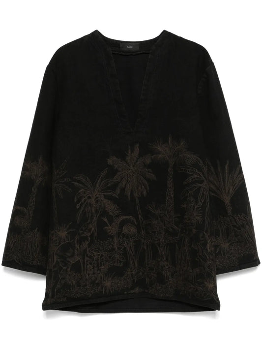 Jungle Toile De Jouy Blouse