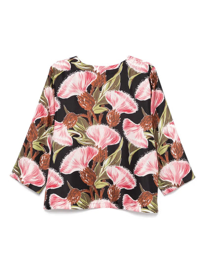 Floral-Print Blouse