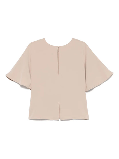 Draped-Sleeve Blouse