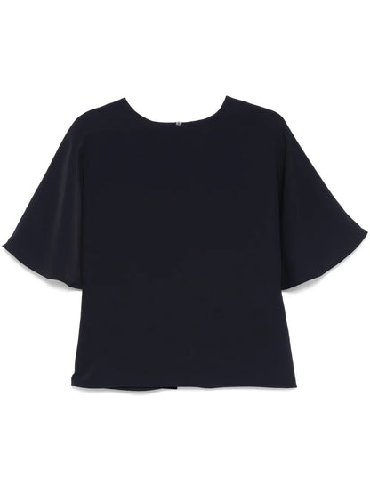 Draped-Sleeve Blouse