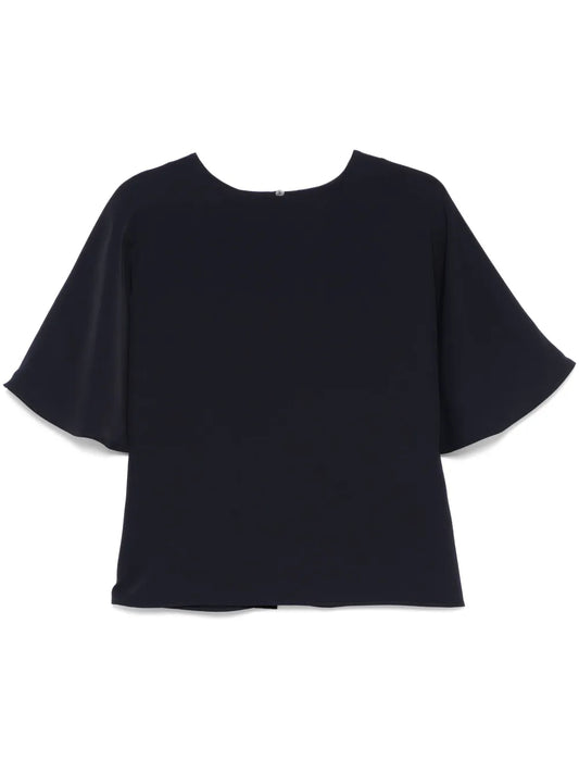 Draped-Sleeve Blouse