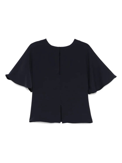 Draped-Sleeve Blouse
