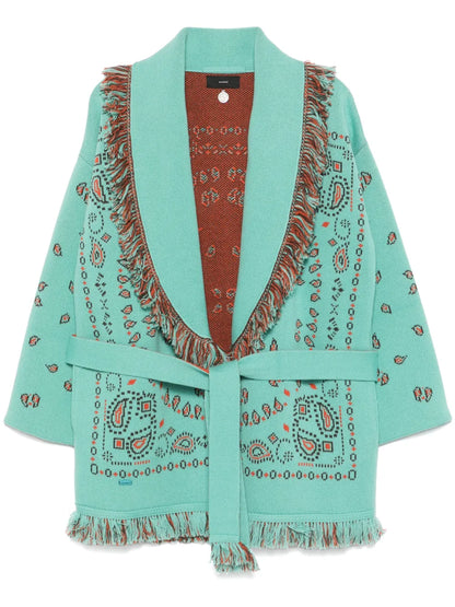 Bandana-Jacquard Cardigan