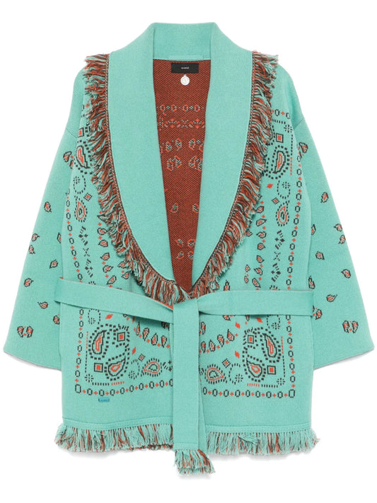 Bandana-Jacquard Cardigan