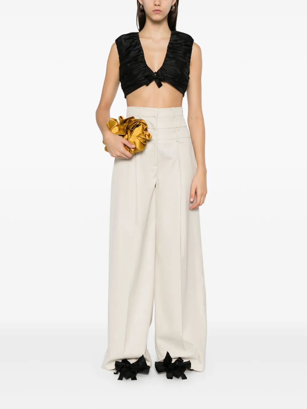 Pleated Cropped Top