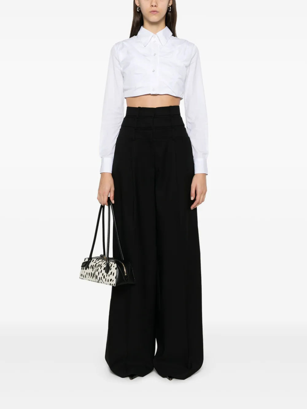 Pleated Cropped Shirt