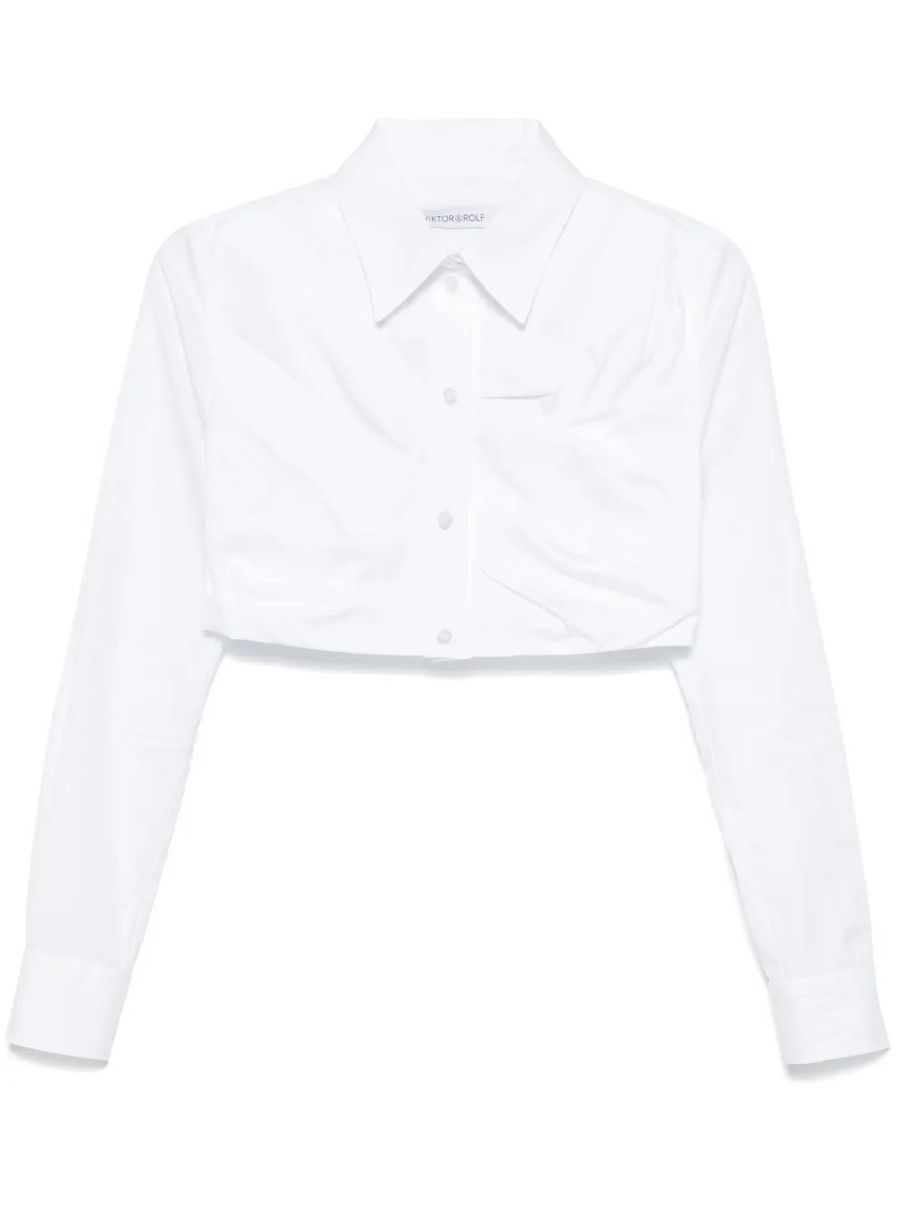 Pleated Cropped Shirt