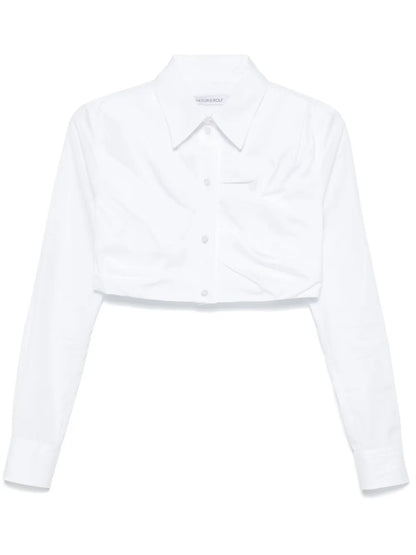 Pleated Cropped Shirt