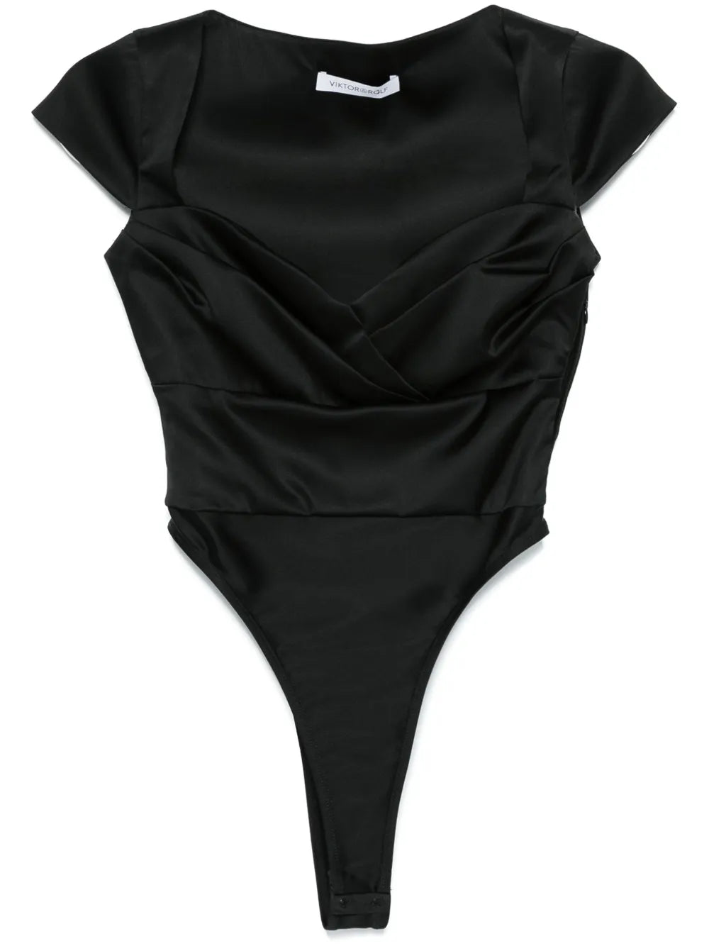 Sweetheart Pleat-Detailing Bodysuit