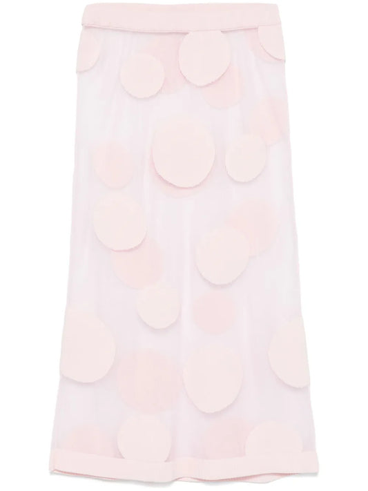 Polka-Dot Midi Skirt
