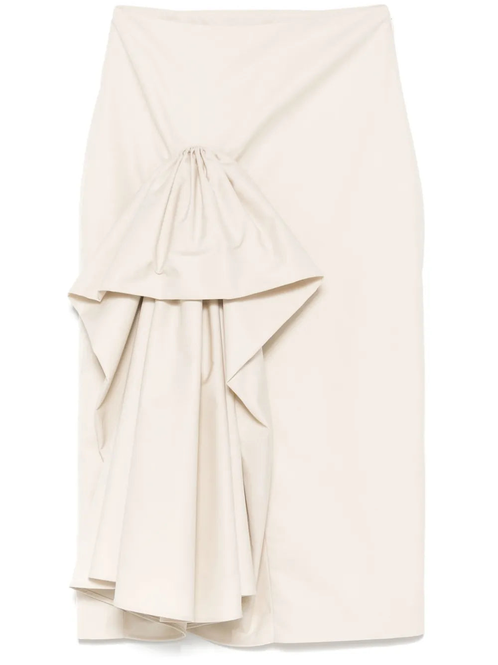 Ruffle-Detail Midi Skirt