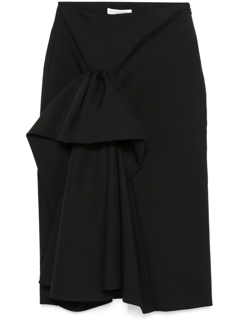 Ruffle-Detail Midi Skirt