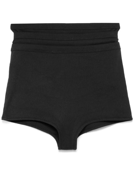 Layered-Effect Mini Shorts