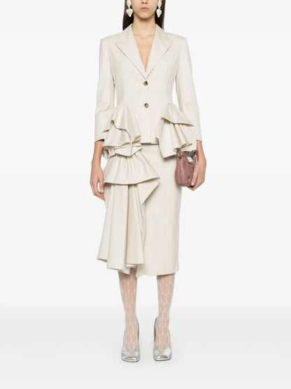 Ruffled Blazer