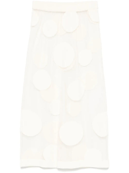 Polka-Dot Midi Skirt