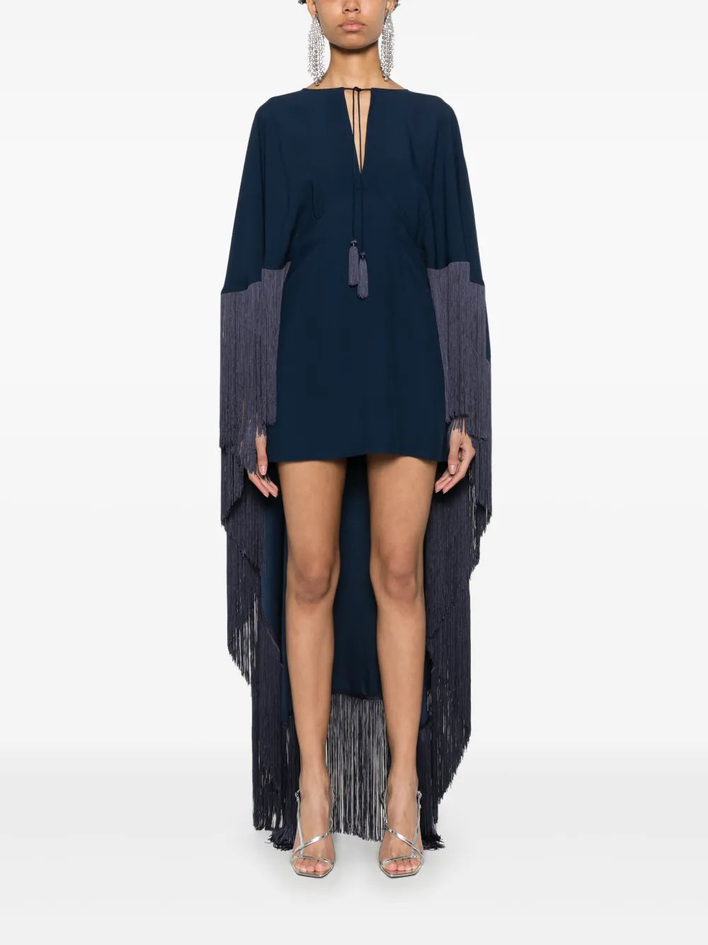 Cape-Detail Mini Dress