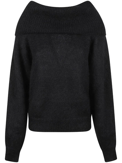 Off-Shoulder Mohair Jumper