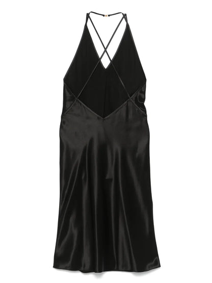 Silk Backless Slip Dress