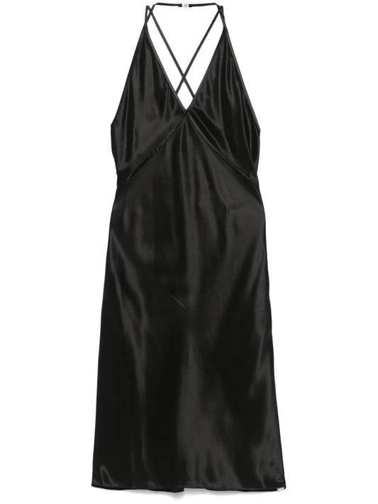 Silk Backless Slip Dress