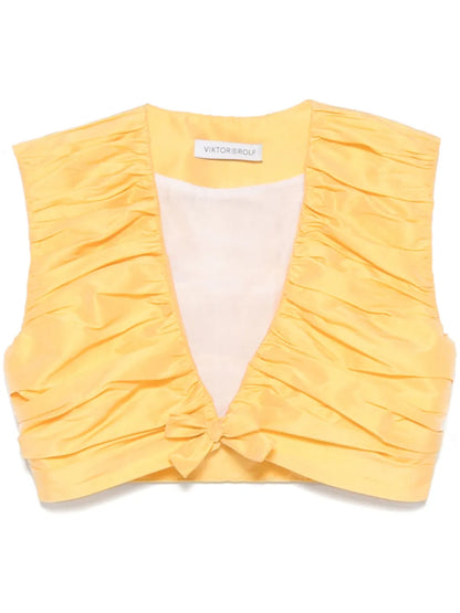 Pleated Cropped Top