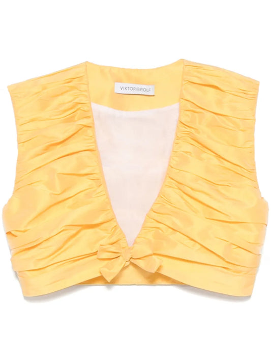 Pleated Cropped Top