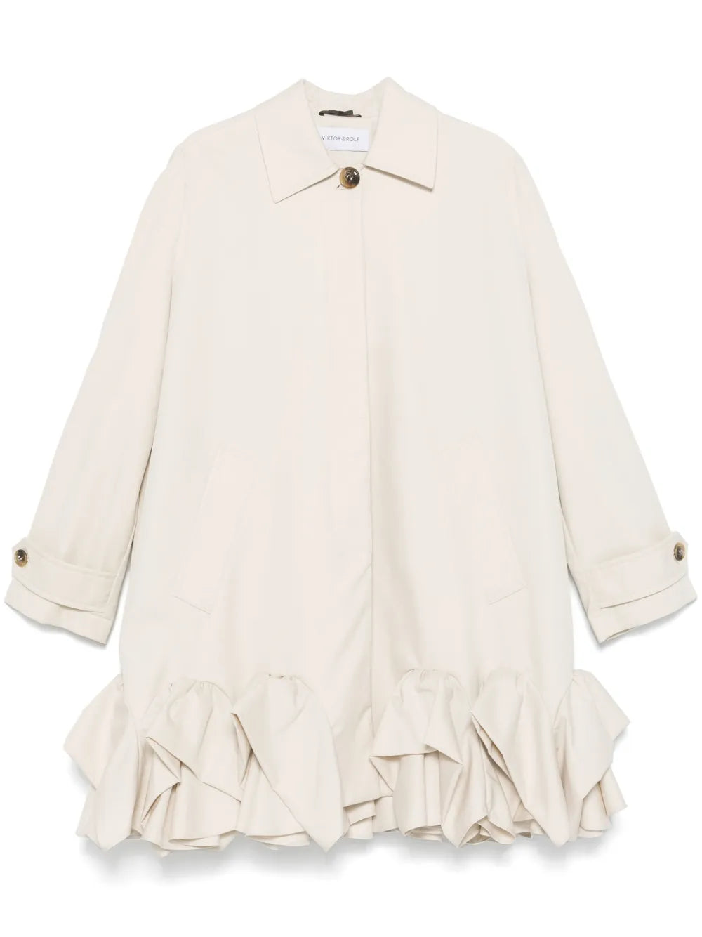 Ruffled Trench Coat