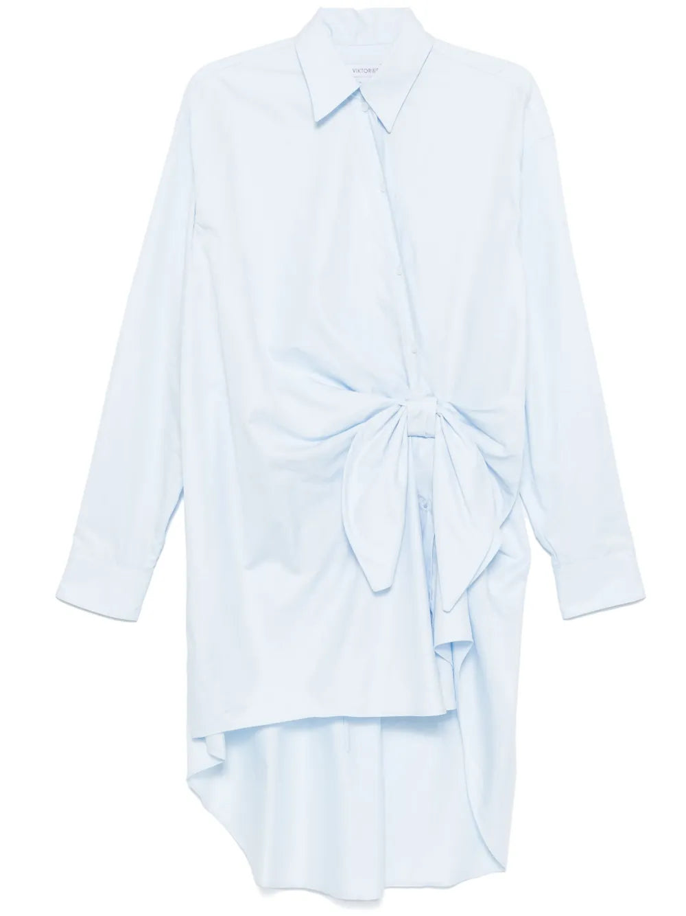 Knotted Mini Shirt Dress