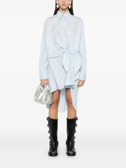 Knotted Mini Shirt Dress