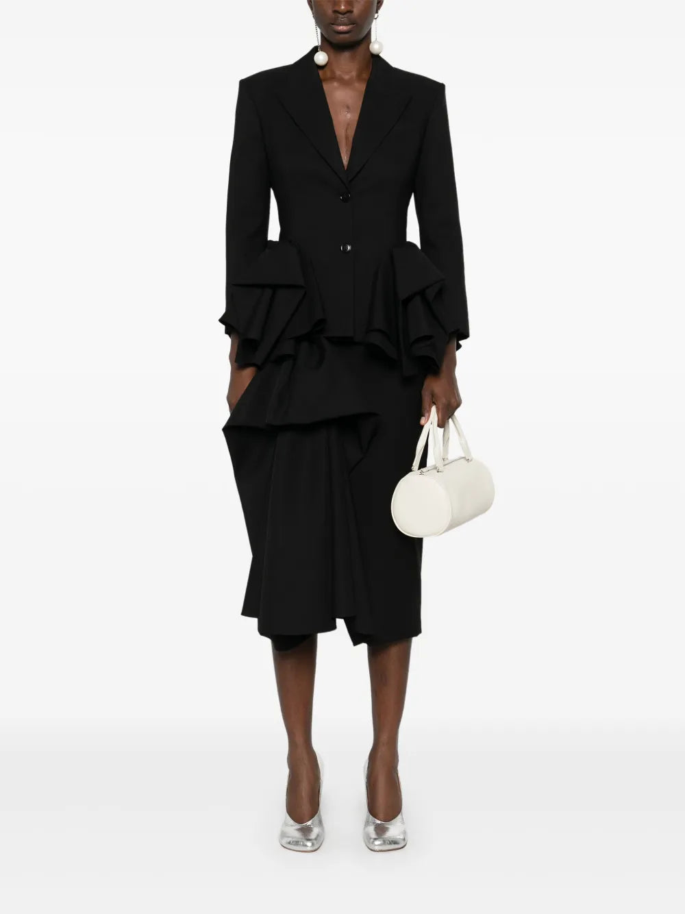 Ruffled Blazer