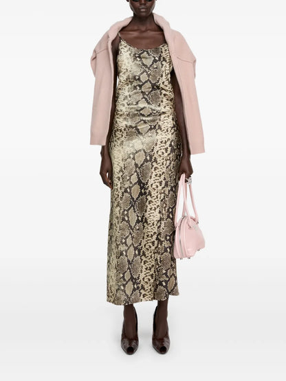 Snakeskin-Print Dress