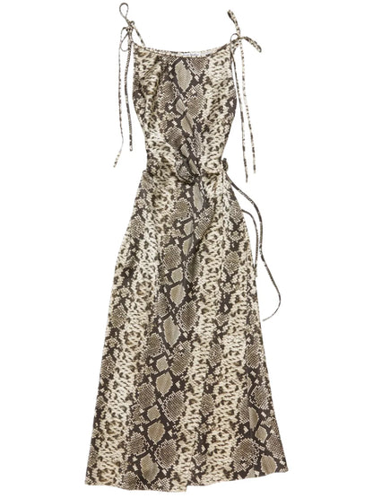 Snakeskin-Print Dress