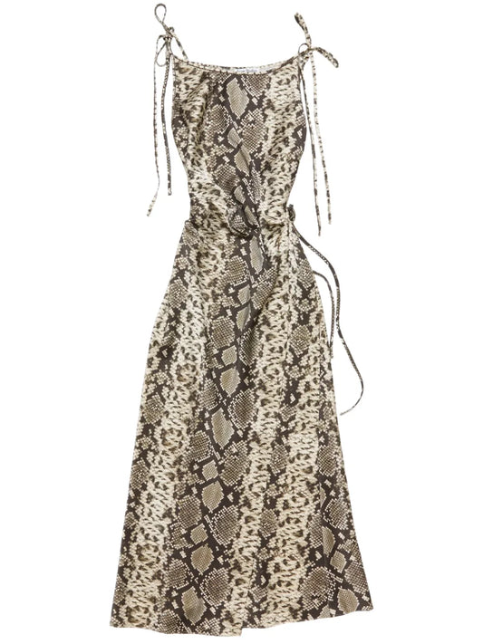 Snakeskin-Print Dress