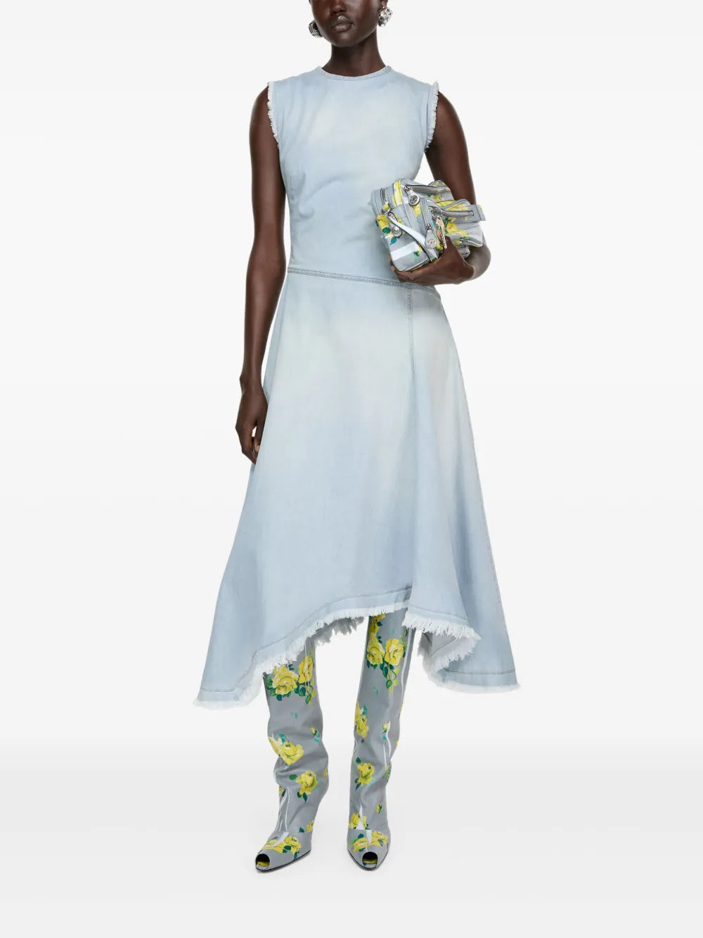 Asymmetric Denim Dress