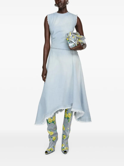 Asymmetric Denim Dress