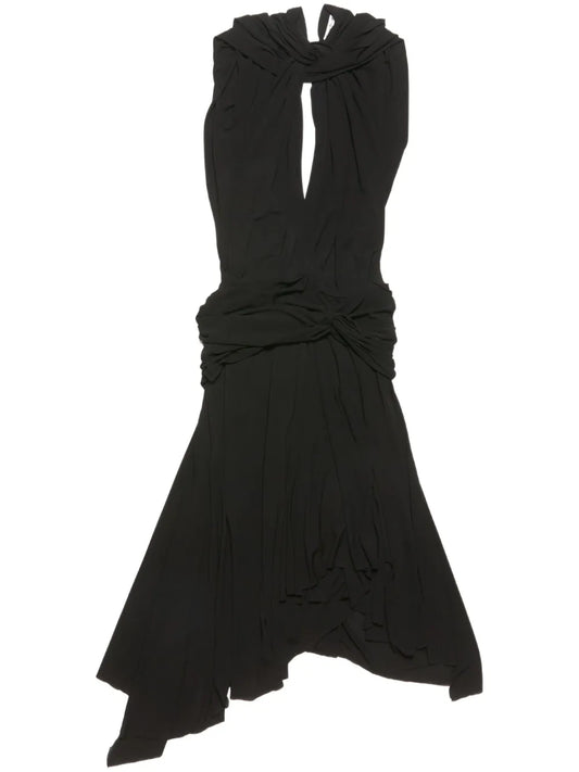 Knot-Detail Midi Dress
