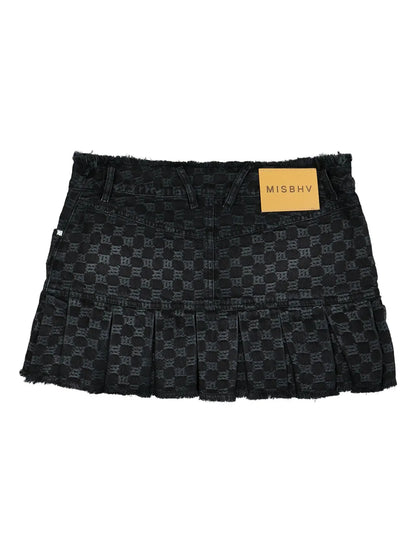Monogram Pleated Skirt