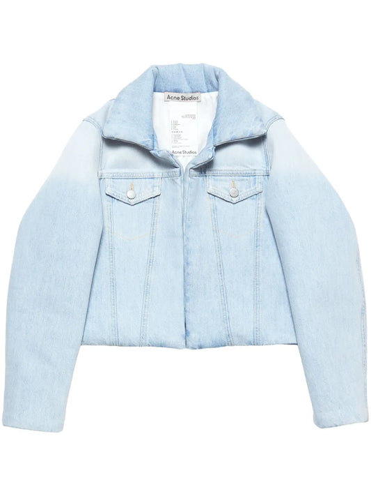 Floral-Lining Denim Jacket