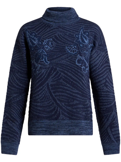 Jacquard Turtleneck Sweater