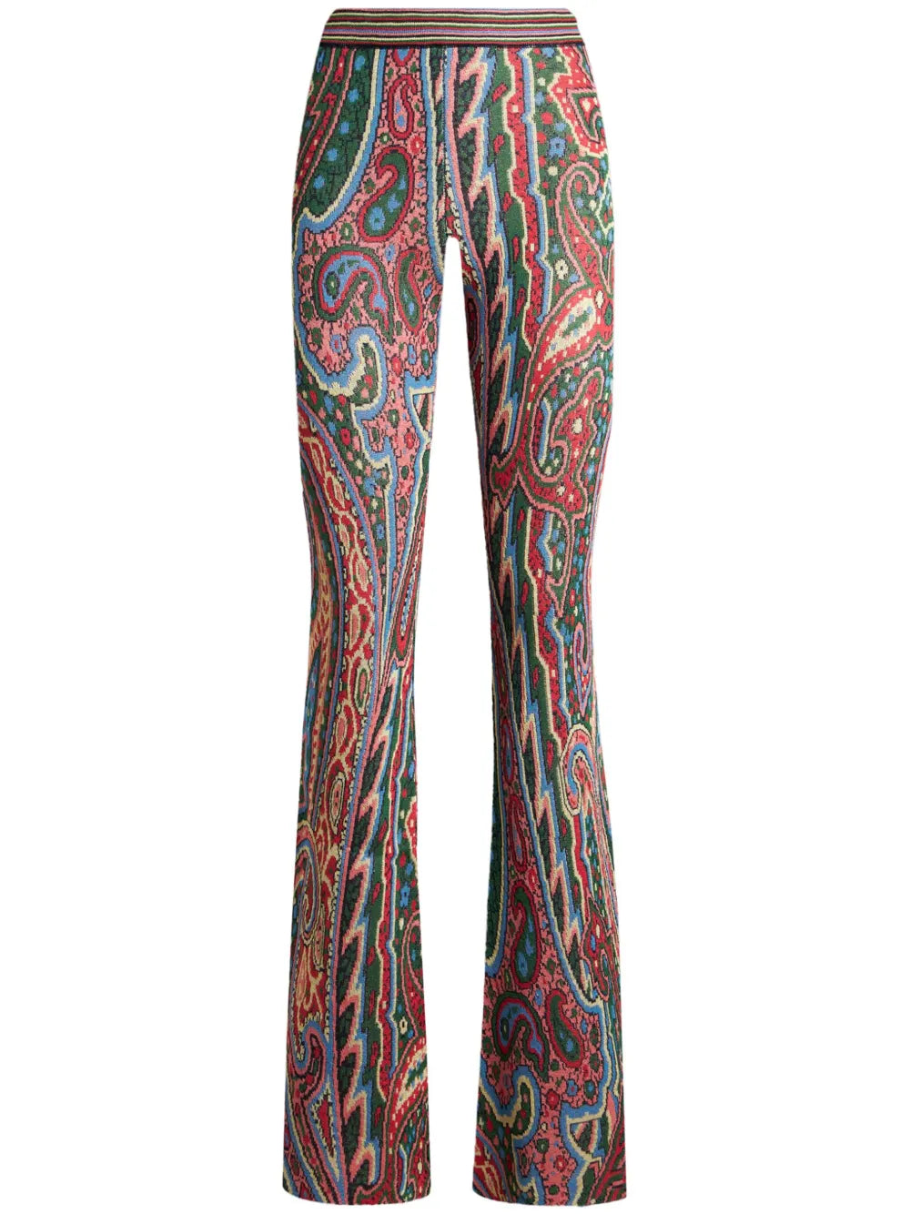 Paisley-Pattern Knitted Trousers