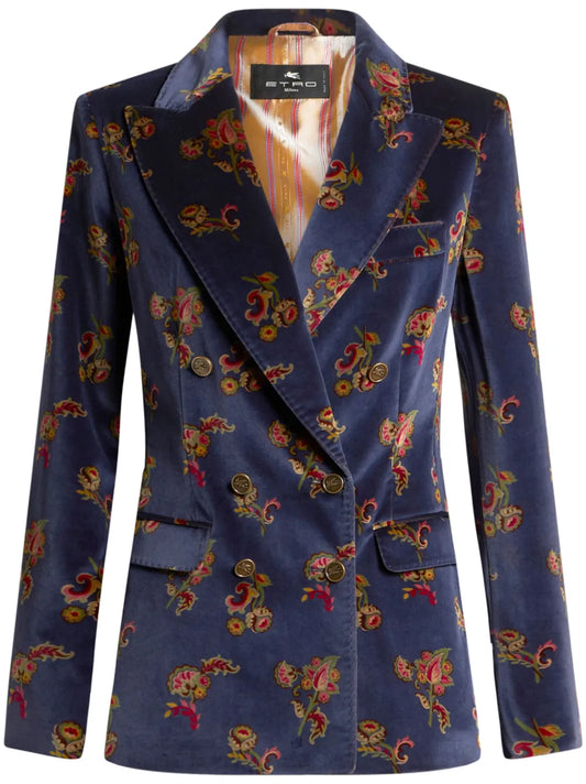 Floral Velvet Blazer