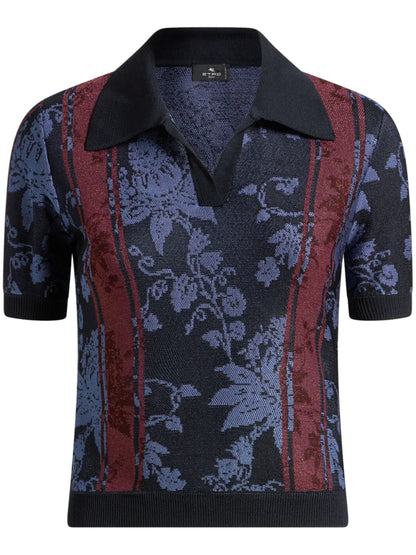 Floral Jacquard Polo Shirt